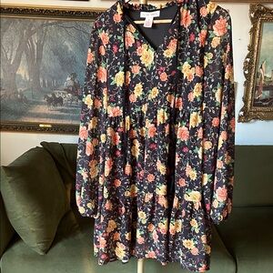 Floral Long Sleeve Dress